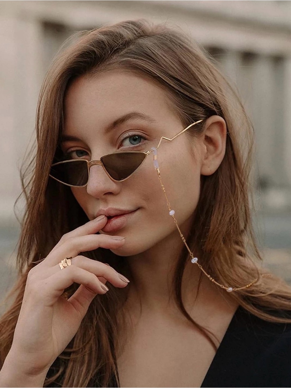 18K Gold Plated Eyeglass Chain Sunglasses Strap Holder